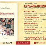 Image for 14 septembrie 2015, orele 18,Libraria Cărtureşti, Palas Mall – Lansare de carte: “Copilăria românească între familie şi societate(sec.XVII-XX)”