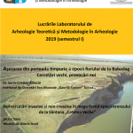 Image for 24 octombrie 2019 – Lucrările Laboratorului de Arheologie Teoretică şi Metodologie în Arheologie